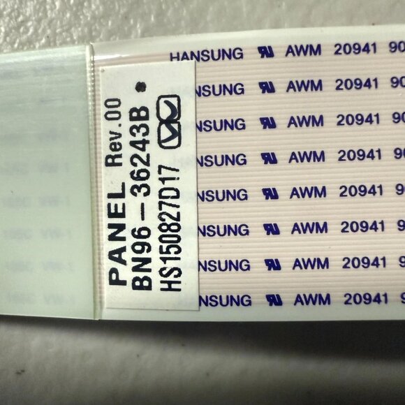 SAMSUNG UN65JS8500FXZA LVDS RIBBON CABLE [ BN96-36243B / HS151031D16 / AWM2094 ] - Picture 2 of 3